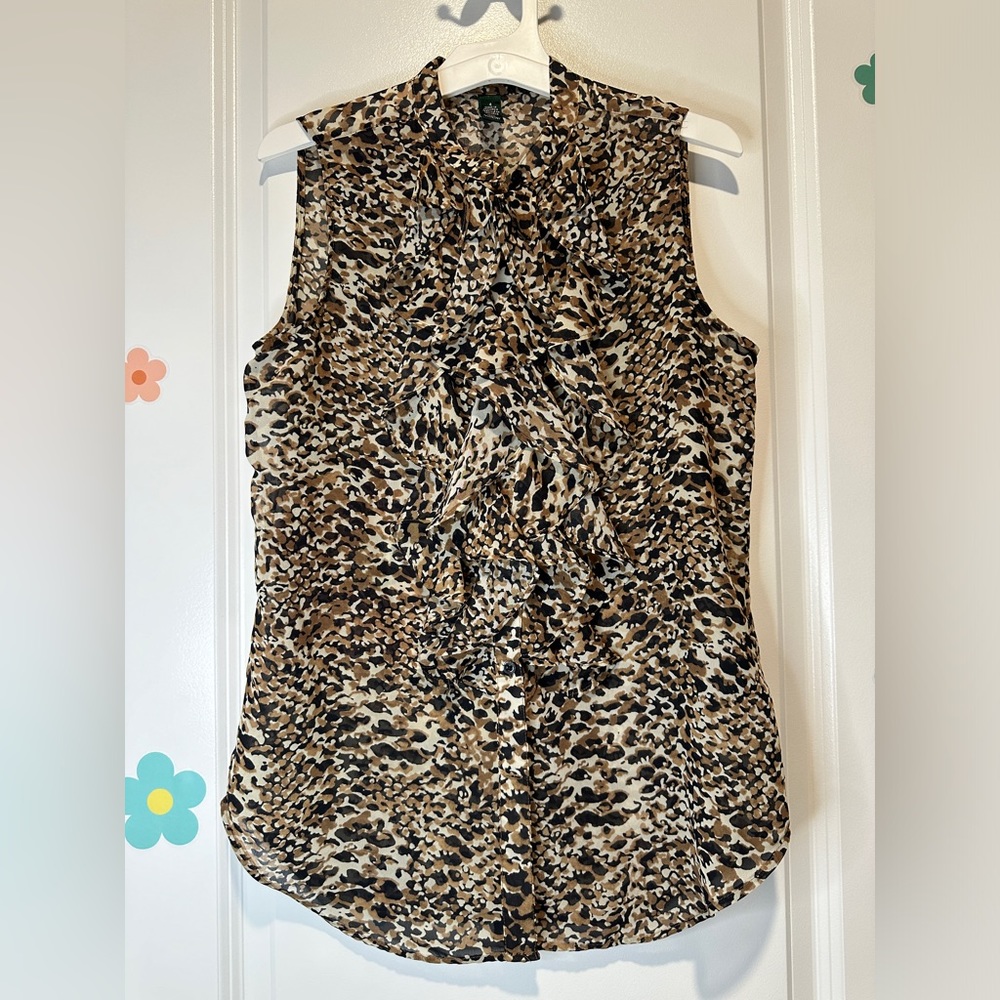 Lauren Ralph Lauren Ruffled Sleeveless Top